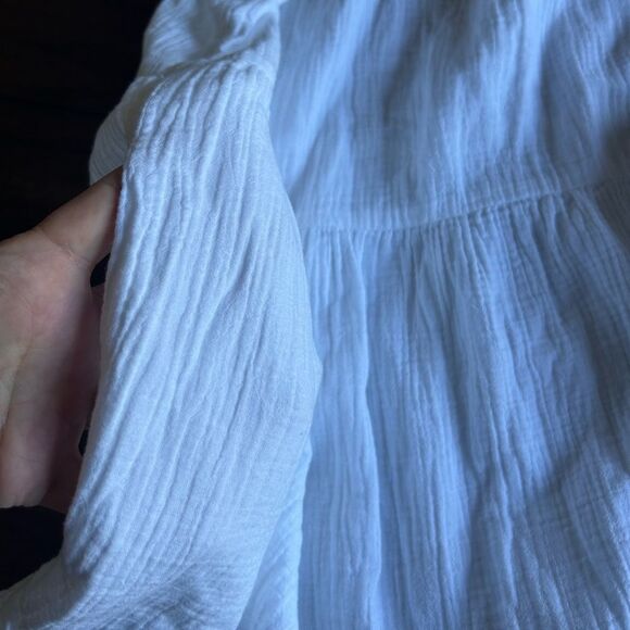 J. Crew White Cotton Gauze Tank Mini Dress Size 8 - Picture 5 of 11